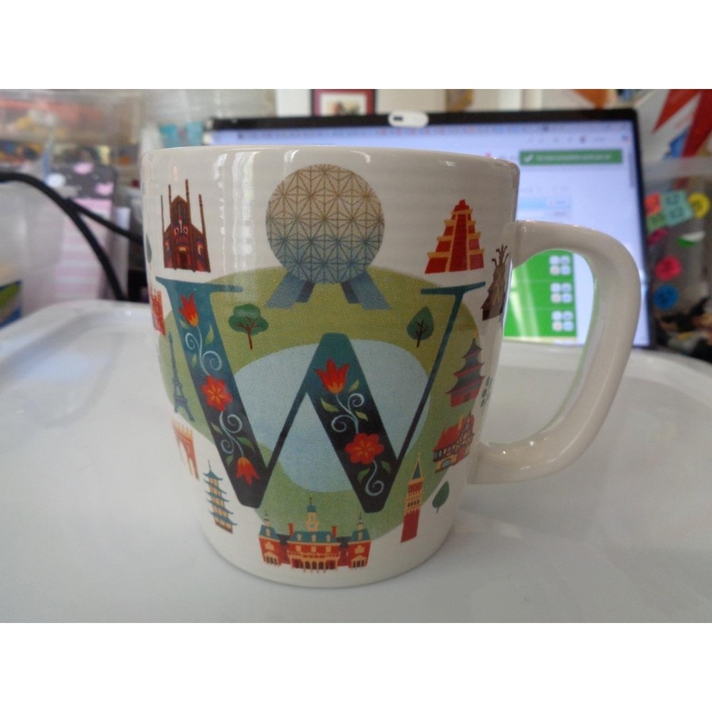Disney ABCDisney Coffee Mug Cup W is for Epcot World Showcase